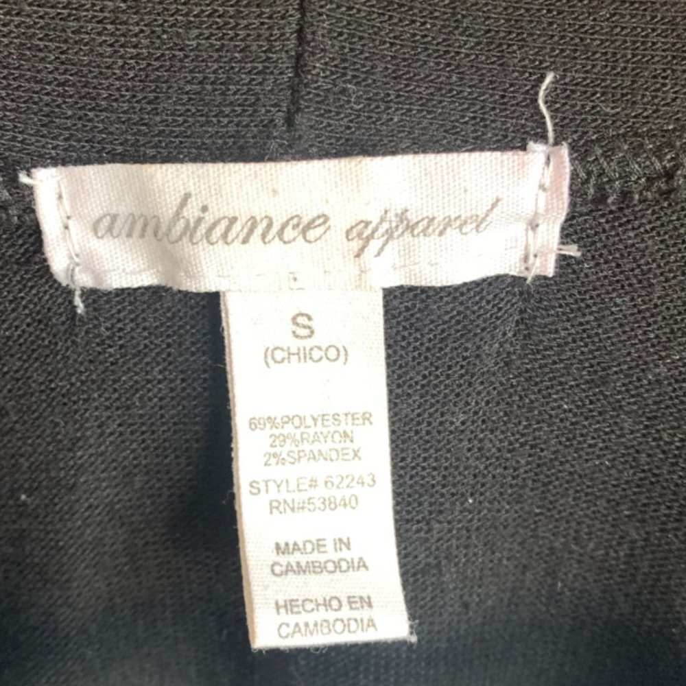 Ambiance Apparel Black Cowl Neck Quarter Sleeve Shirt - Picture 3 of 5